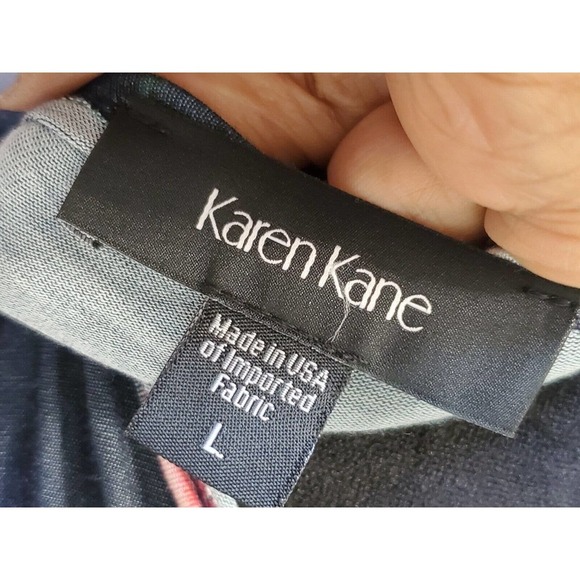 Karen Kane Wild Flower Garden Rose Cold Shoulder Viscose Knee Length Dress Large - Picture 9 of 14